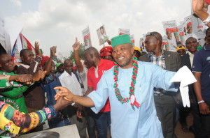 DSP Emeka  Ihedioha celebrating with Fans