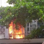 Fire Fighter Collapses As Fire Guts Lagos Cbn Office