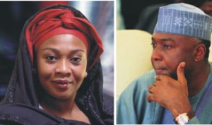 Gbemisola Saraki and Bukola Saraki