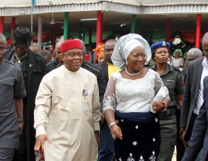 Chief Mrs. Odochi Orji and her husband Governor T.A. Orji