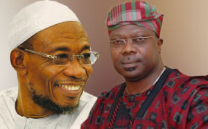 Governor Aregbesola of Osun state (L) and Sen. Iyiola Omisore