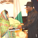 Parkistani Tee, MALALA Visits PRESIDENT JONATHAN