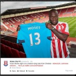 Hughes Tips Moses to Shine Again, as Chelsea Striker Joins Stoke City