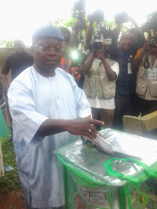 Omisore votes in Ile-Ife
