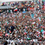 PHOTO NEWS: Peoples Democratic Party (PDP) gubernatorial election rally in Osogbo, Osun state, Saturday, August 2nd, 2014, Photo by State House