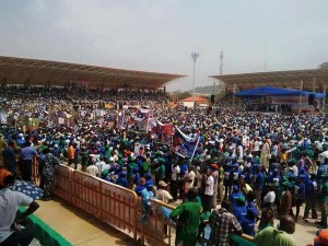 Huge Crowd storm Buhari's rally in Ekiti state