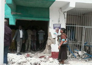 Destroyed APC office in Okrika LGA 