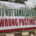 Large Banner With “This is not Sambisa Forest, Wrong Posting” On Fence of Tinubu’s Lagos Home