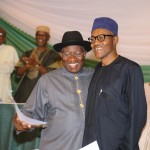 Photo News: In Abuja, Jonathan, Buhari Sign Renewal of Pledges To Peaceful Election