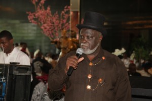 Chief Anabs Sara Igbe, Kalabari leader and chieftain of the Peoples Democratic Party, PDP speaking during a luncheon of Kalabari Chiefs and Elders with Dr. Dakuku Peterside, APC governorship candidate in Rivers State