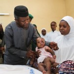 Photo News: Vice President Yemi Osinbajo Visits An IDP Camp In Maiduguri