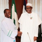 PHOTO NEWS: Buhari Receives Rev Fr Mbaka In Aso Rock