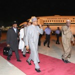 PHOTO NEWS: Buhari Returns to Nigeria After Oversea Vacation