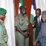 Militancy: Osinbajo Meets Behind Closed Door With Service Chiefs; Top Officials