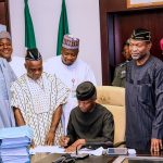 BREAKING: At last, After Buhari’s Approval, Osinbajo Signs 2017 Budget