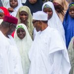 Buhari Meets Freed Dapchi Schoolgirls in Abuja