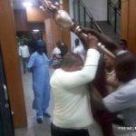 Angry Hoodlums Storm NASS During Plenary, Steal Senate Mace