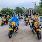 Ganduje Rides Power Bike, Inaugurates 25 To Control Traffic