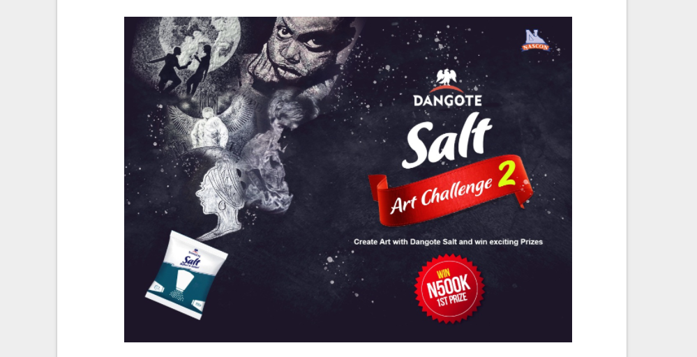 Dangote Salt Introduces Art Challenge 2021, Calls For Entries - Vimarsana News