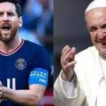 Pope Francis Receives PSG Shirt From Messi