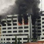 (BREAKING): Federal Ministry Of Finance Headquarters On Fire In Abuja