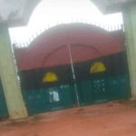 (BREAKING): Hoodlums Repaint  Burnt Imo LGA Headquarters In Biafra Colours