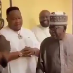 Davido, Cubana Chief Priest Visit Tinubu At Presidential Villa