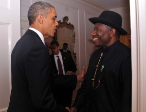 President Jonathan and President Obama