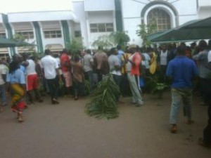 Protesters at University of Nigeria, Usuka, Enugu State