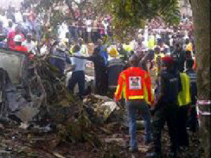 Scene of the plane crash