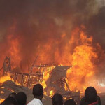 Breaking: Early Fire Outbreak Touches Balogun, Makoko Plank Markets